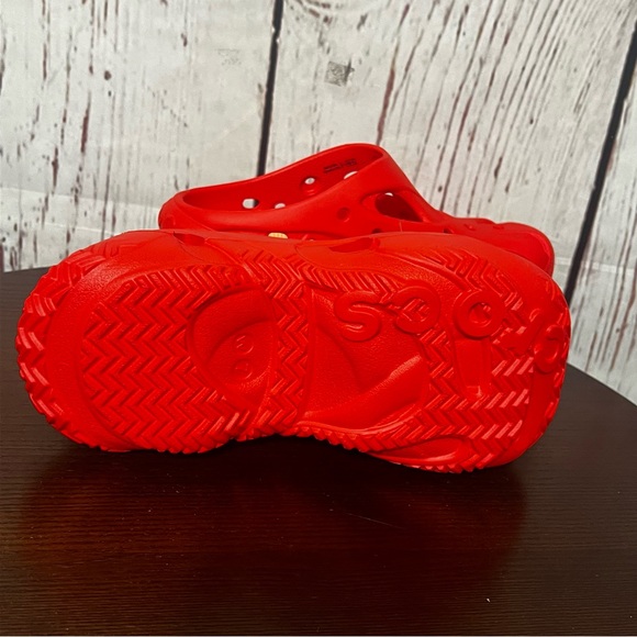 CROCS CAGED CLOG Red platform Clogs in size 7 - Picture 4 of 16